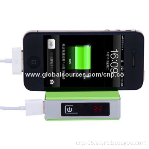 Power Banks with 5,200mAh Capacity, LCD Power Level Indicator(Blue Light), Fashion Design
